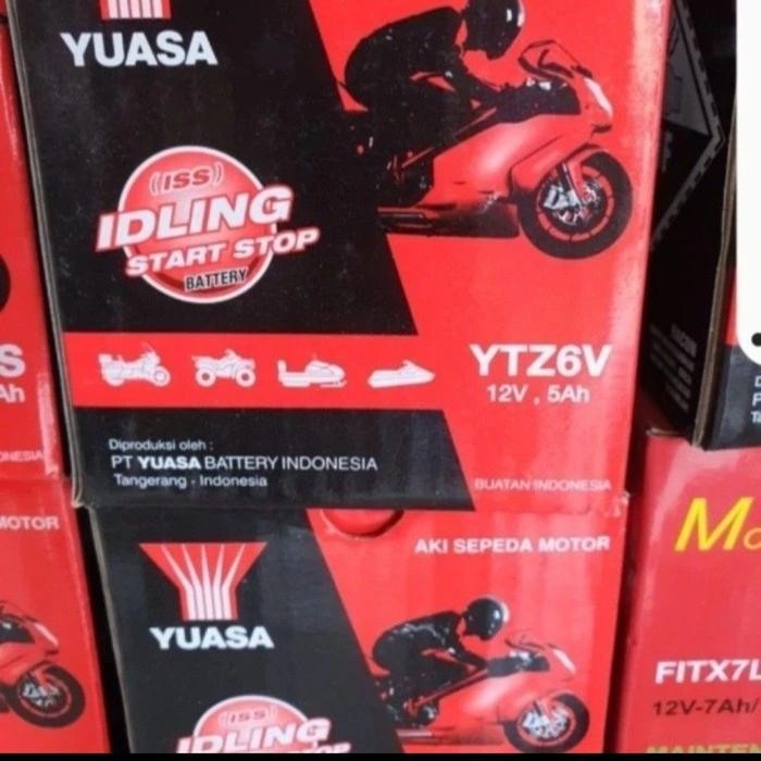 Langsung Kirim  aki yuasa ytz6v honda adv 160 vario150