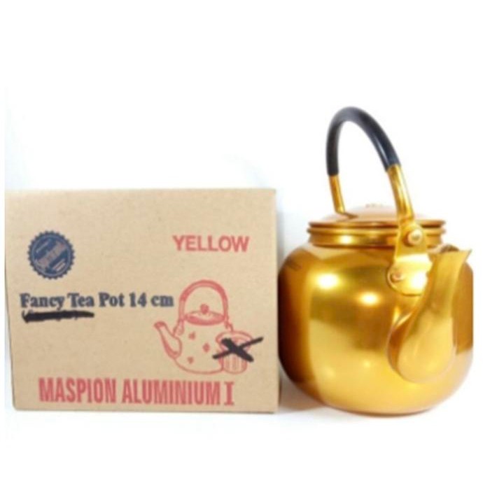 Teko Kuning / Teko Mini Yellow Fancy Tea Maspion 12 14 16cm Masak Air