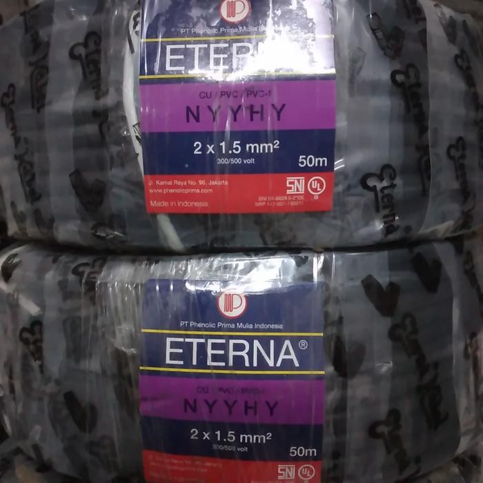 Kabel Listrik Nyyhy 2X1,5 Eterna / Kabel Serabut Warna Hitam Eterna