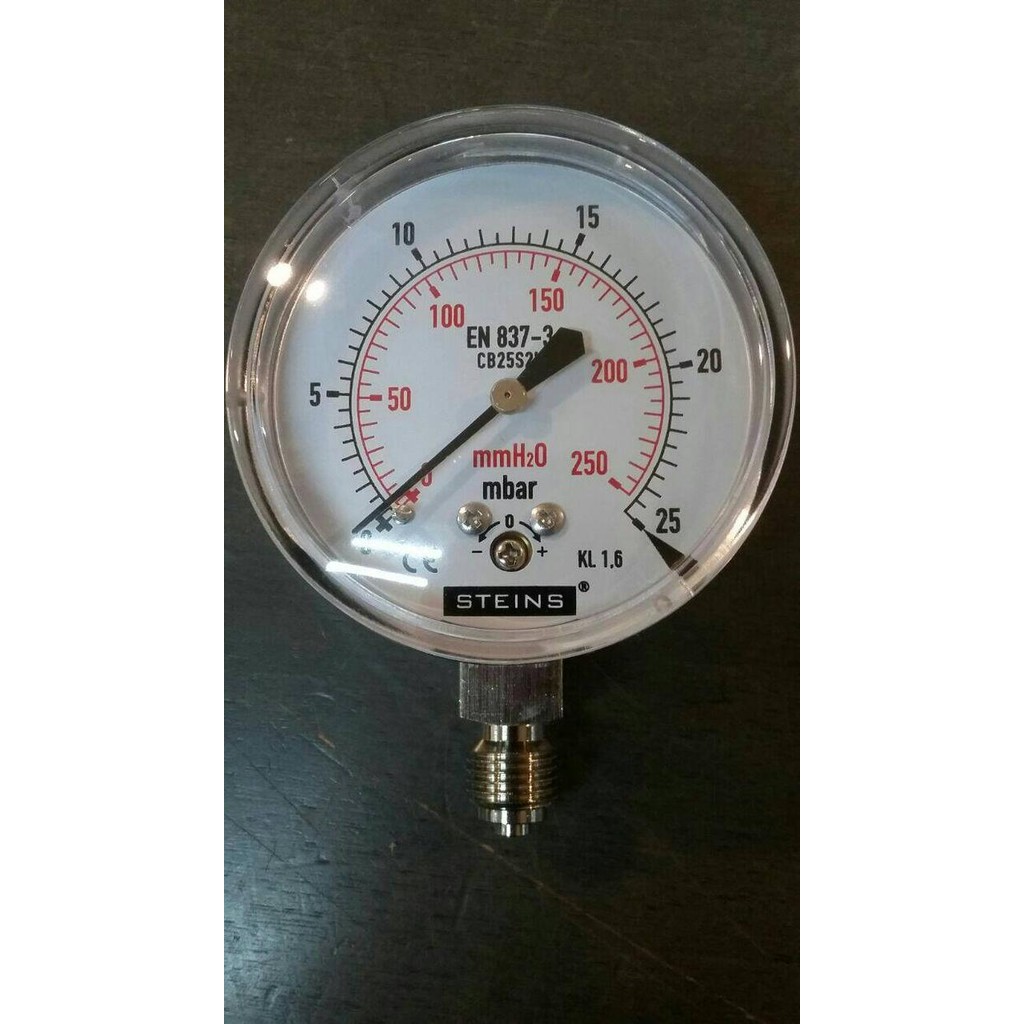 Pressure Gauges Gauge Steins En 837-3 Cb25Ss2L 60 Mbar Milli Bar Asli