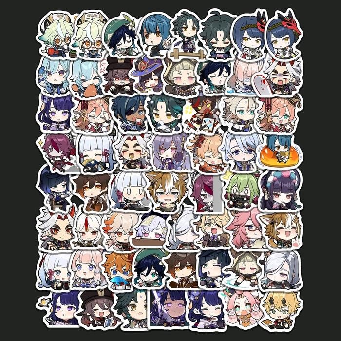 

60 PCS STIKER GENSHIN UNTUK HP LAPTOP DLL Sticker Paper