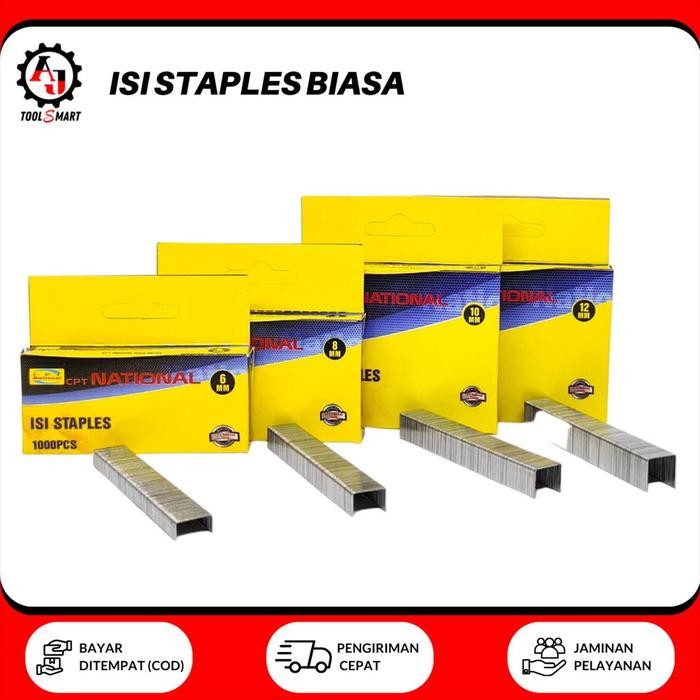 

Isi Staples Tembak Uk 6 8 10 12MM CPT National Refill Gun Tacker