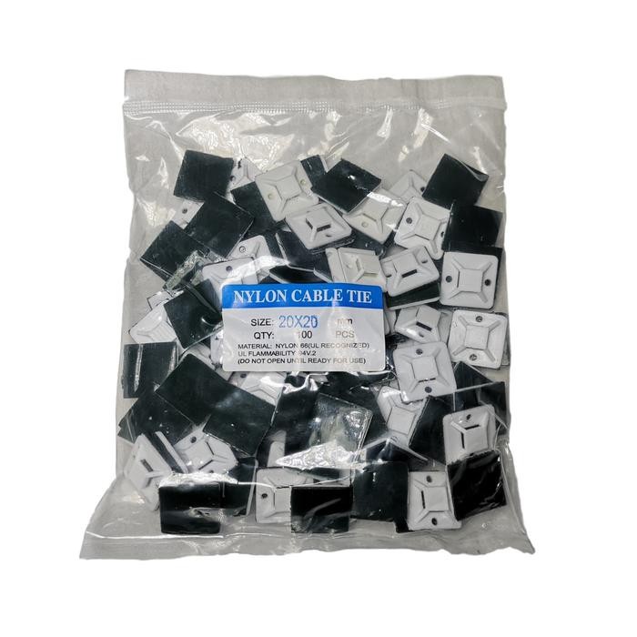 

Kabel Tie Mount 20x20 (Pengait/Pengikat Kabel) @ECER / PCS