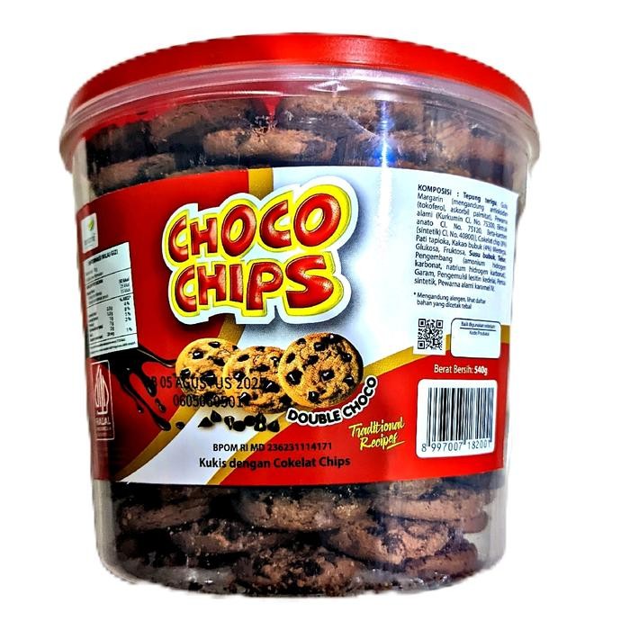 

choco chips kue 1 toples 540 gram cemilan food Coklat Cookies Camilan Snacks Kering Makanan Cokelat