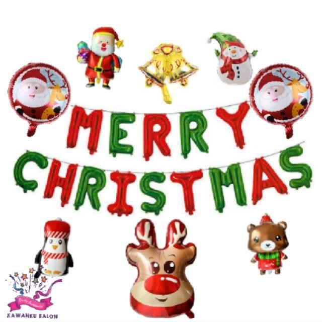 

Terlaris CHRISTMAS SET DEKORASI/BALON FOIL NATAL/HIASAN XMAS SALE