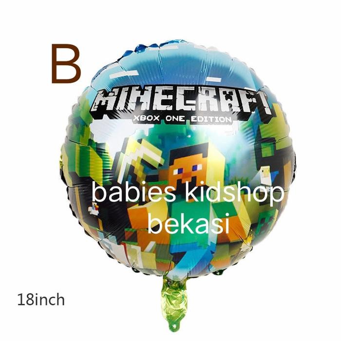 

Terlaris Balon foil minecraft/dekorasi ulang tahun anak gamer/ultah/bdy party SALE