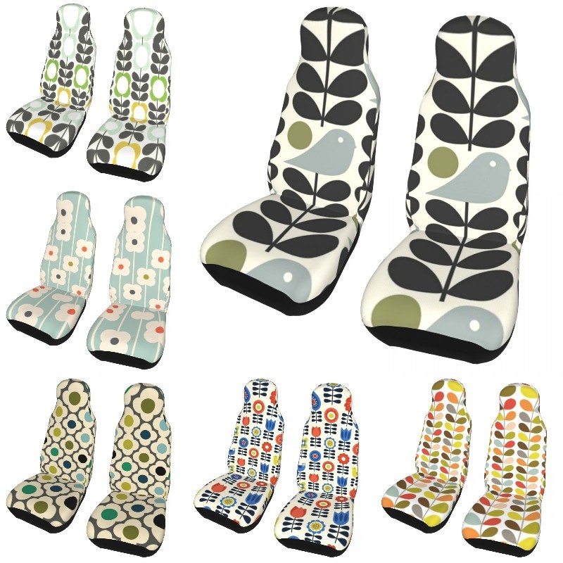 Custom Multi Stem Bird Universal Car Seat Covers for Cars Trucks SUV Orla Kiely Scandinavian Auto Se
