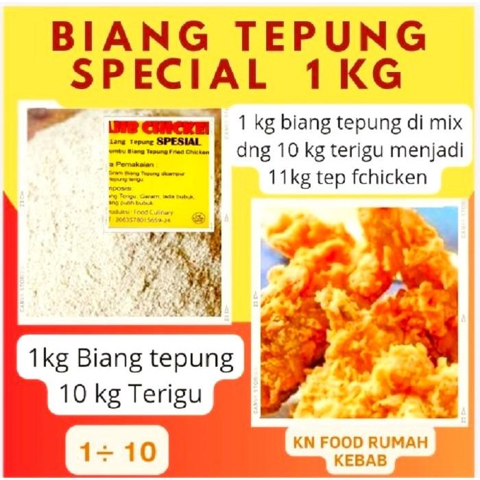 

Vanilla.storee Biang Tepung Fried Chicken SPECIAL 1Kg -Tepung Bumbu Ayam Chicken 1Kg