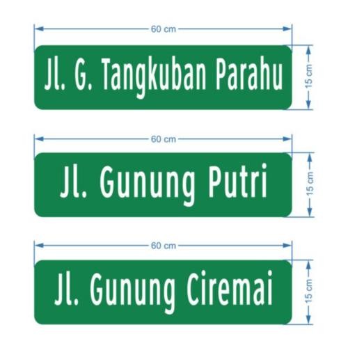 

Khusus Grab! Rambu Nama Jalan Papan Nama Jalan 60Cm X 15Cm - Plat Alumunium