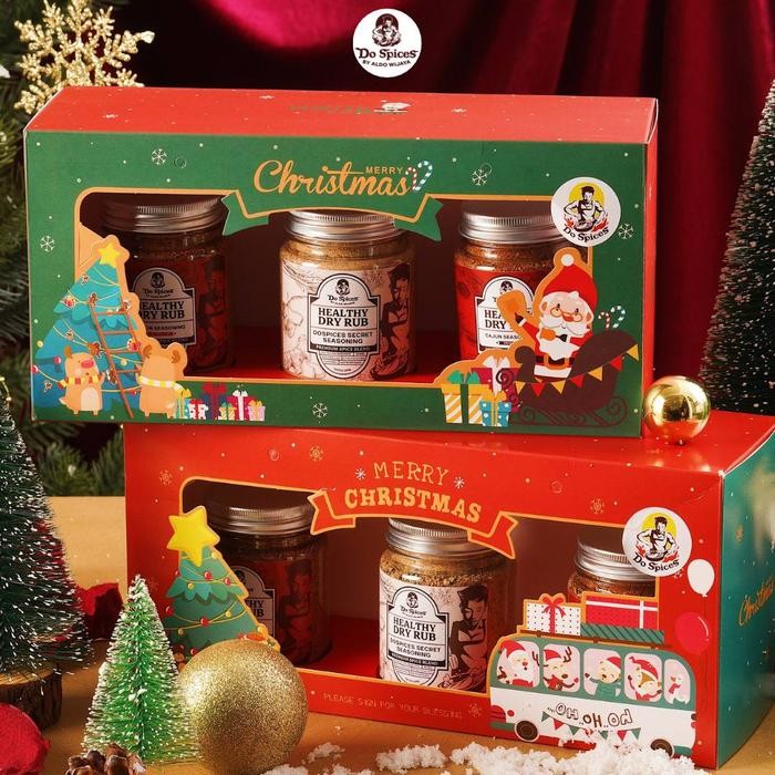 

DOSPICES HAMPERS / GIFT BOX DOSPICES BUNDLING 3 JAR HEALTHY DRY RUB BUMBU MARINASI RENDAH KALORI