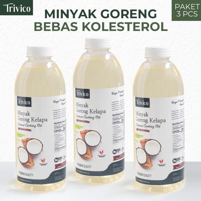 

Trivico Trivco Organik Minyak Goreng isi 3 pcs Coconut Cooking Oil Minyak Goreng Kelapa Minyak