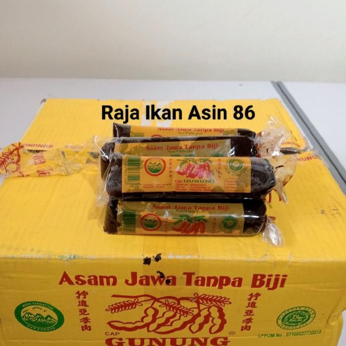 

Asam Jawa Tanpa Biji Cap Gunung 1Dus isi 100Pcs x 150gr / PerDus Asem Madura Masakan Bahan Penyedap