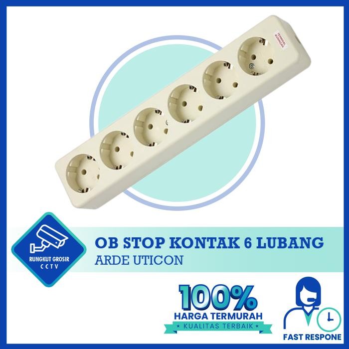 STOP KONTAK 6 LUBANG UTICON