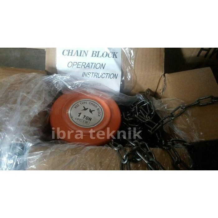 Chain Block Katrol Takel Kerekan 1 Ton 5 Meter