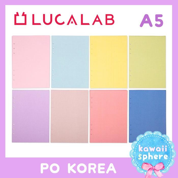 

lucalab a5 refill color grid note refill ring binder korea kode 1460