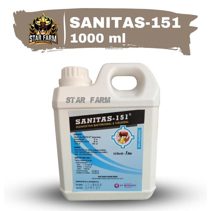SANITAS 151 DESINFEKTAN NETTO 1LT - STAR FARM