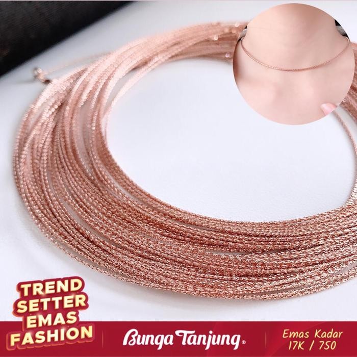 KALUNG CHOKER - EMAS 17K - BUNGA TANJUNG GOLD *