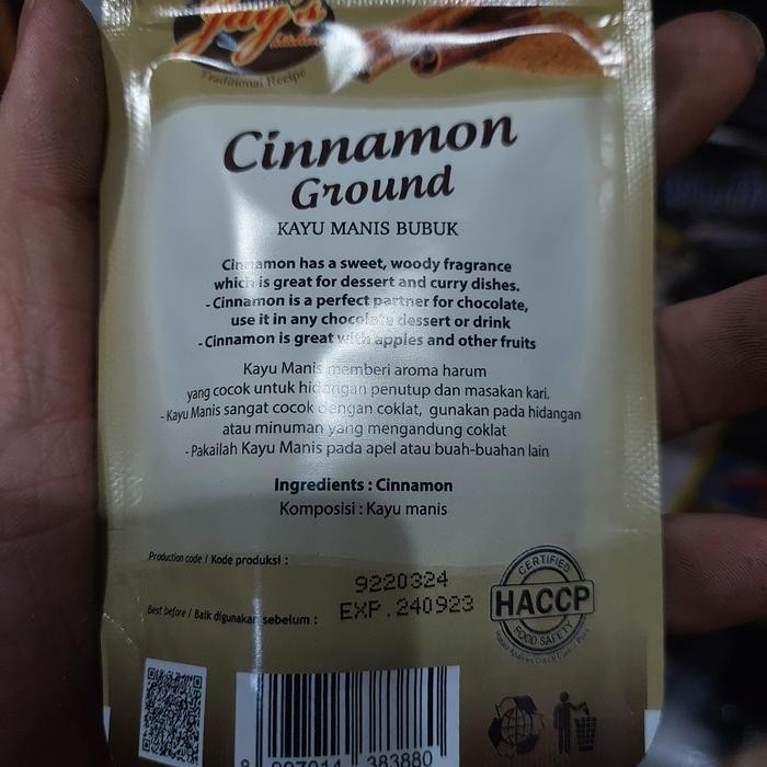 

[Ziplock] Jay'S Cinnamon Ground / Kayu Manis Bubuk 12 Gram
