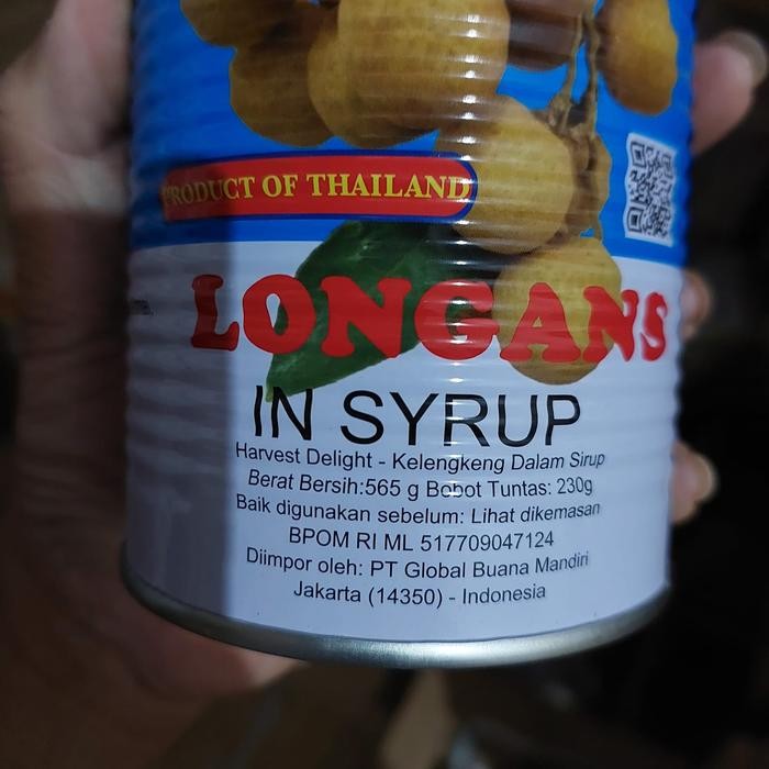 

1 Dus Isi 12 Kaleng Harvest Delight Longan In Syrup / Buah Lengkeng Kaleng 565 Gram