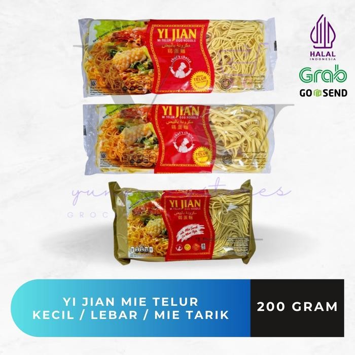 

Mie Telor Yi Jian Kecil / Lebar / Mie Tarik La Mian Style 200 Gram