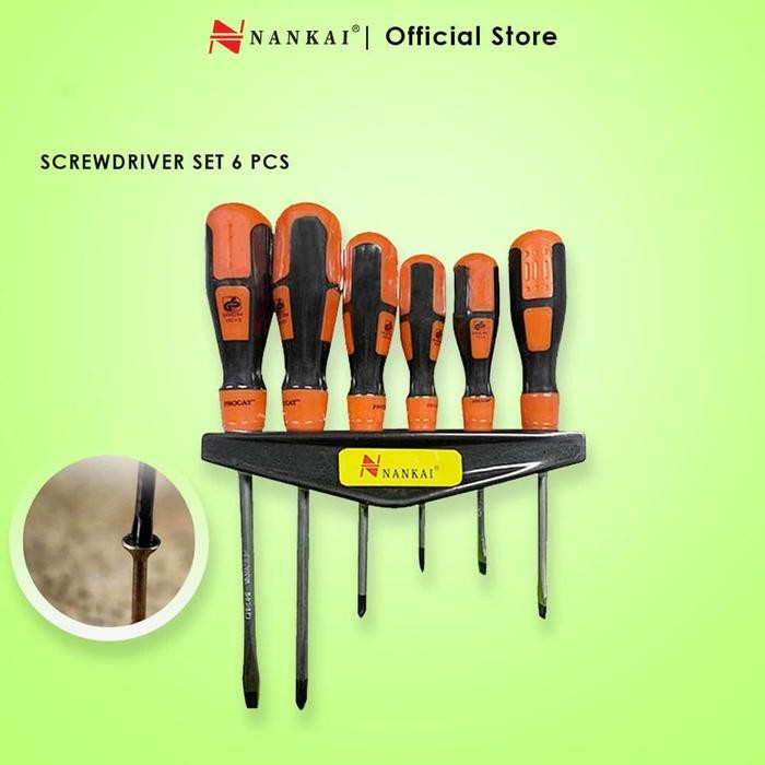 Ingco Power - Obeng Set 6 Pcs / Screwdriver Set 6 Pcs Nankai