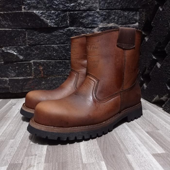 Xrider Middle Safety Boots Genuine Leather Pria Shoes