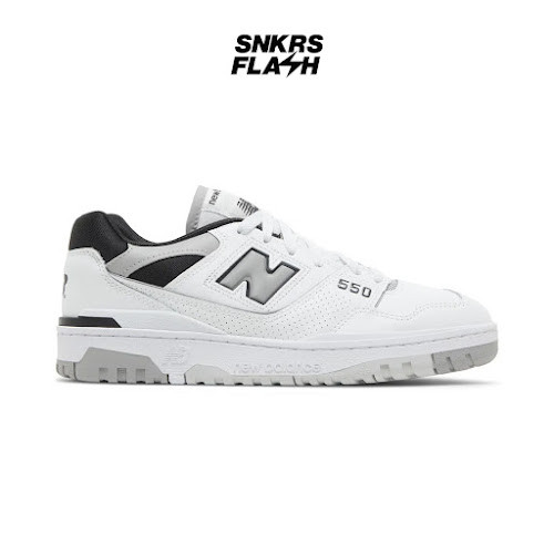 NEW BALANCE 550 WHITE GREY BLACK Sepatu Sneakers Unisex - BB550NCL - Size 44