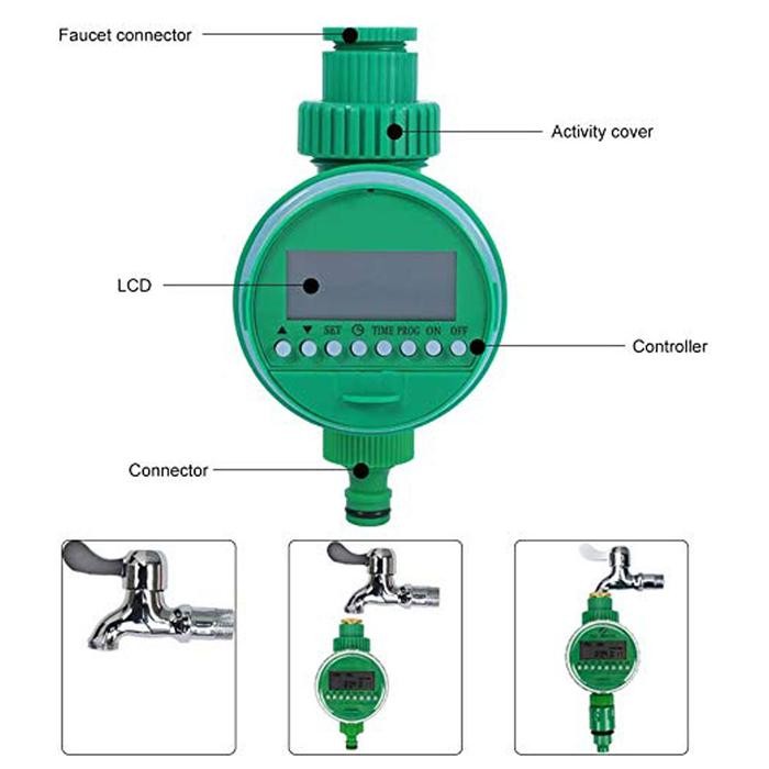 Kran Air Otomatis Digital Water Timer Lcd Pengatur Penyiraman Tanaman