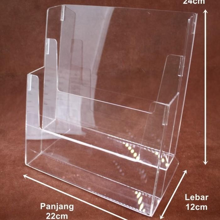 

Acrylic Tempat Brosur A4 2 Susun