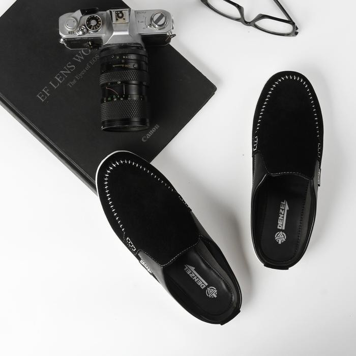 DENZEL DZ 011 Sepatu Sendal Pria Bustong Men Sandals Hitam - SEPATU PRIA - SANDAL PRIA