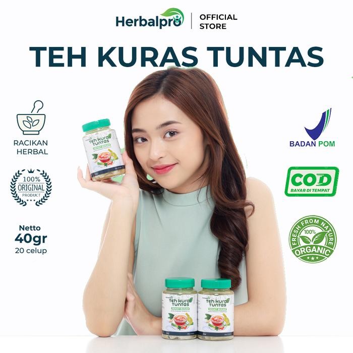 

Lecy.store2 HerbalPro Teh Kuras Tuntas Original 1 Botol Isi 20 Kantung Teh