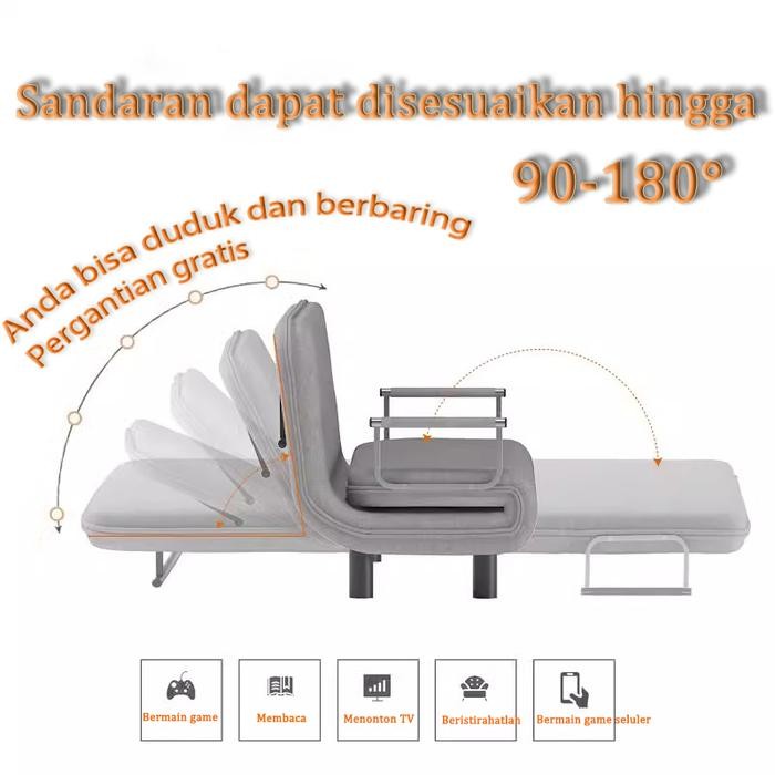 F&G Tempat tidur sofa lipat sofa ganda kursi malas tempat tidur kantor yang dapat disesuaikan sofa