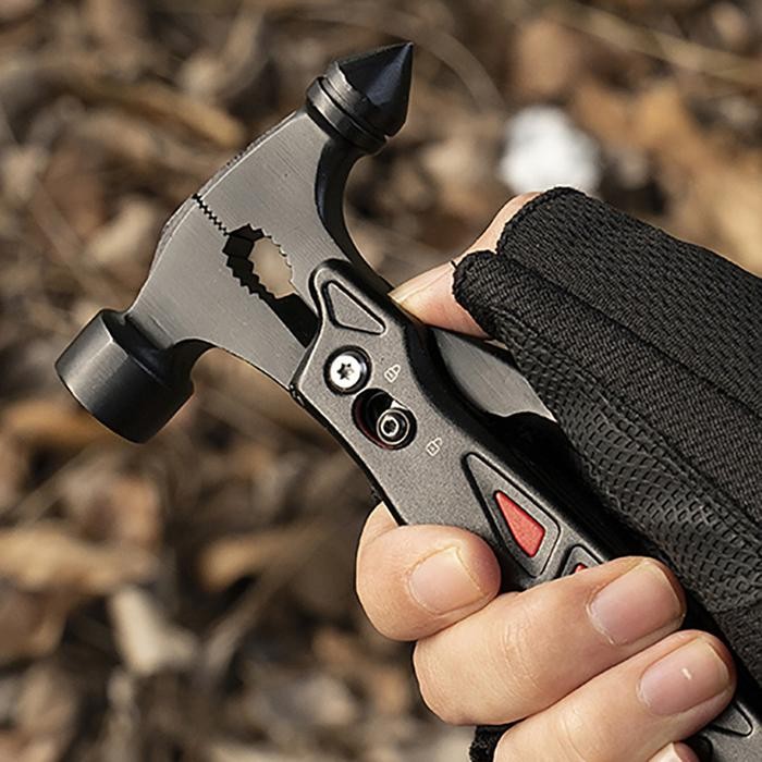 Pisau Saku Lipat Mini Outdoor Survival Serbaguna Multi Tool Palu Tang *