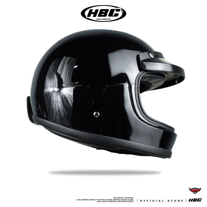 Helm HBC KUNO RETRO SOLID Helm Retro Full Face SNI *