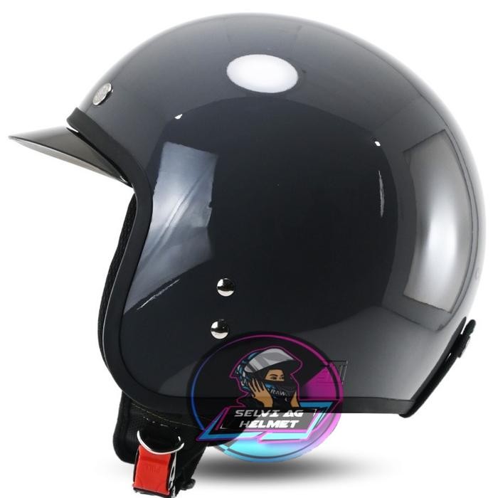 Helm bogo MJM capello SNI helm bogo retro+kaca untuk pria dan wanita Motorcycle Visor *