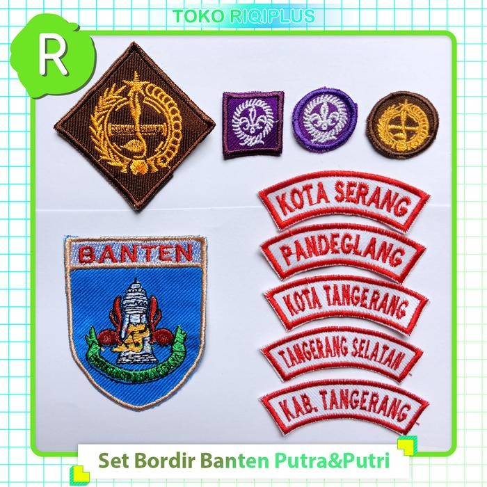 Set lengkap badge/bet Pramuka Kota Tangerang, Tangsel, Banten *