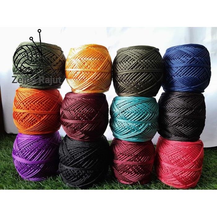 Benang Rajut Poly Kilap *