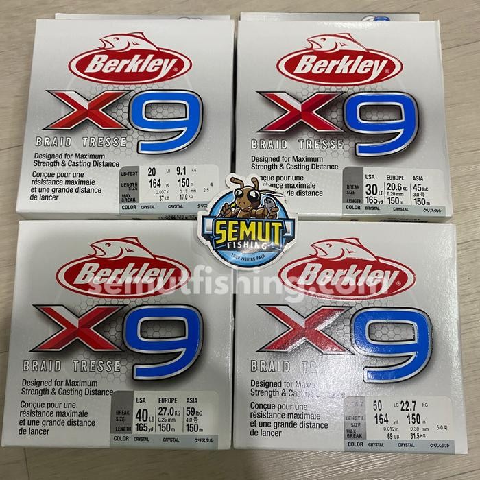 PE BERKLEY X9 BRAID TRESSE - CRYSTAL