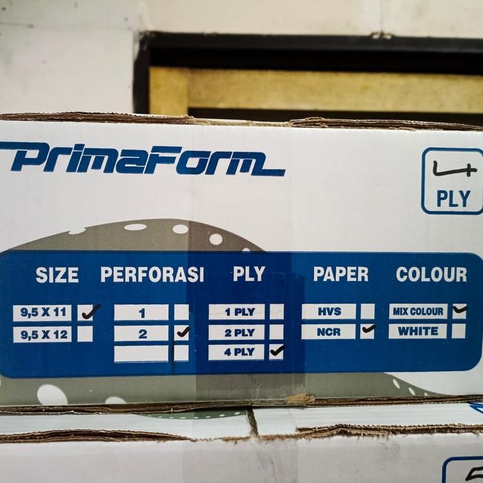 

Kertas Continous Form 9 1/2 x 11 4ply dan 4 ply bagi 2 PRIMA FORM