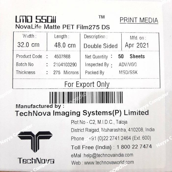 

Technova LMO Laser Matte Opaque 275 DS