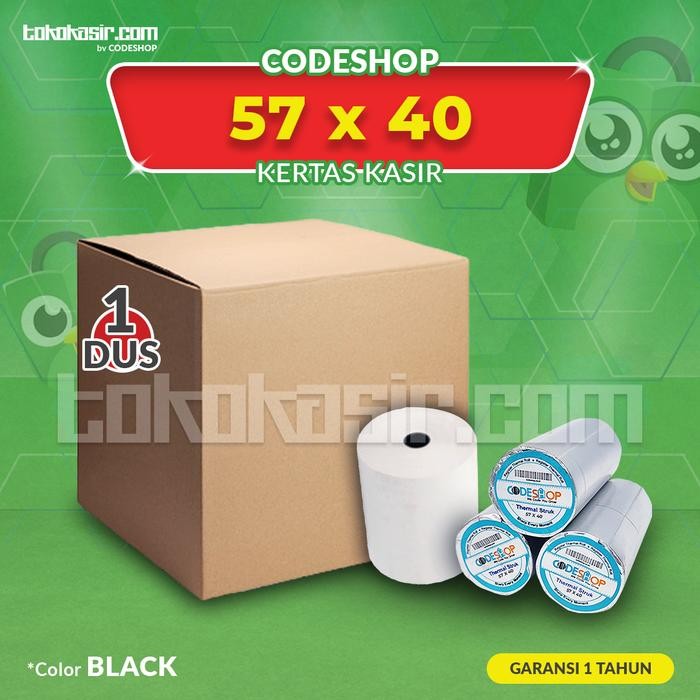 

1 DUS - Kertas Thermal Codeshop 57 x 40 mm Struk Printer Bluetooth 58m