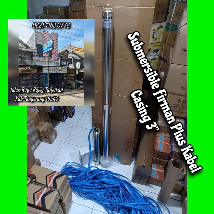 ready SUBMERSIBLE FIRMAN 1.5HP 3INCH KABEL 70 METER POMPA SATELIT FIRMAN