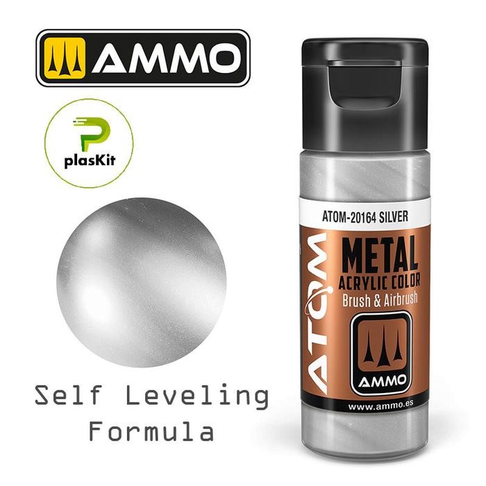 

Stok Baru 20164 : METALLIC Silver (20ml) Acrylic base color - ATOM