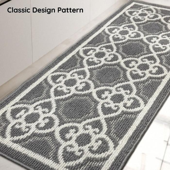 Kokomi Keset Premium Panjang Ayla 50X150Cm Design Klasik Karpet Panjang Rumah Keset Dapur Anti Slip