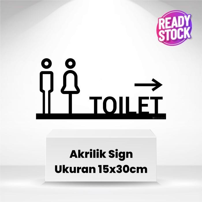 Toilet Sign Akrilik / Tulisan Toilet Akrilik Pasti Diskon