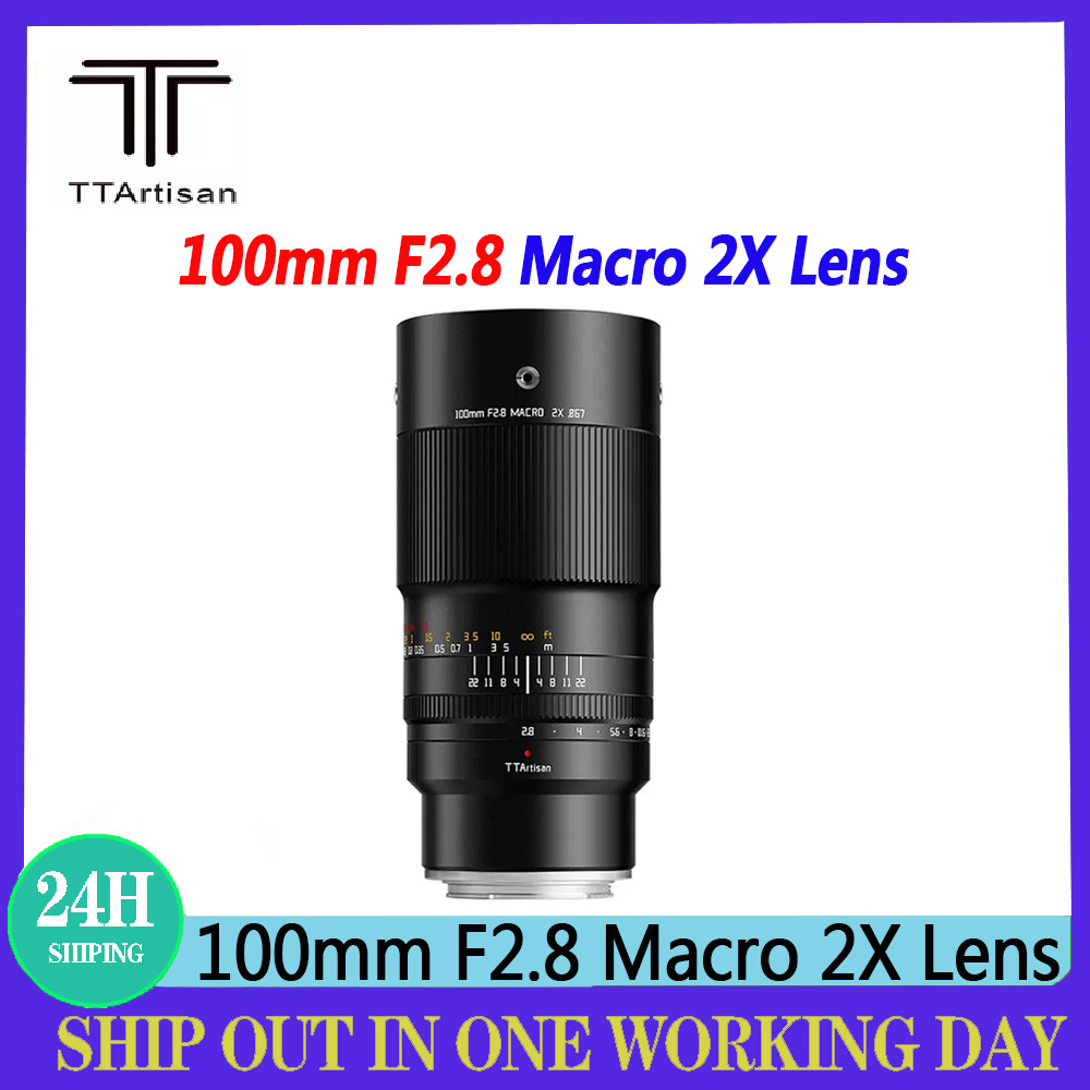 TTArtisan 100mm F2.8 Macro 2X Full Frame Manual Focus Lens For Fuji XF/GFX Sony E Nikon Z/F Canon