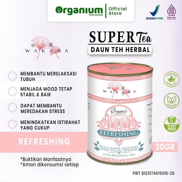 

Supertea Refreshing WAKABA Herbal Teh untuk relaksasi dan atasi stres- 30g