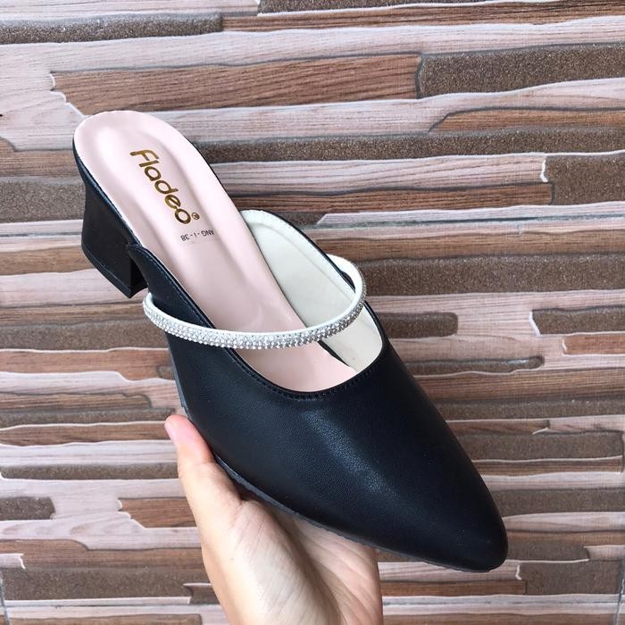 alfa Sandal Pesta Wanita Fladeo TH Heels 5cm Mutiara Cantik Sandal Kondangan