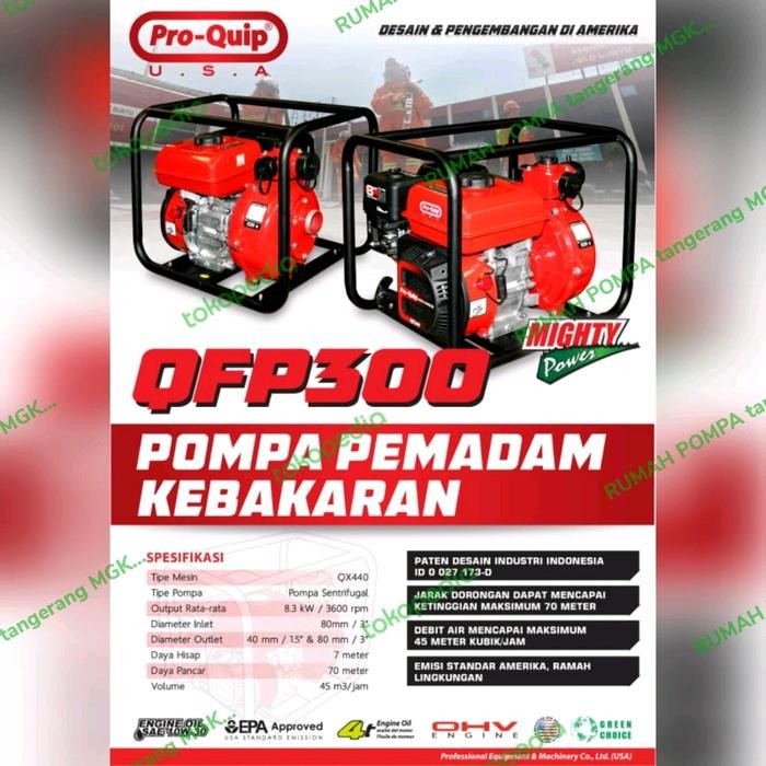 ready POMPA PEMADAM KEBAKARAN PRO-QUIP QFP300 UKURAN 3INCH