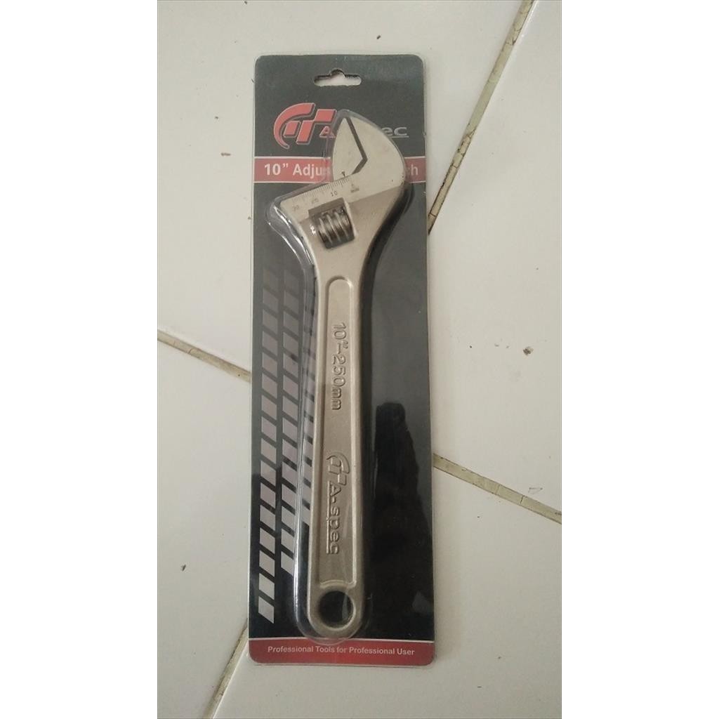ready Kunci Inggris Adjustable Wrench 10" 250mm Original A-Spec